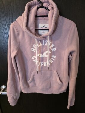 Hollister Dusty Pink Cowl-Neck Hoodie